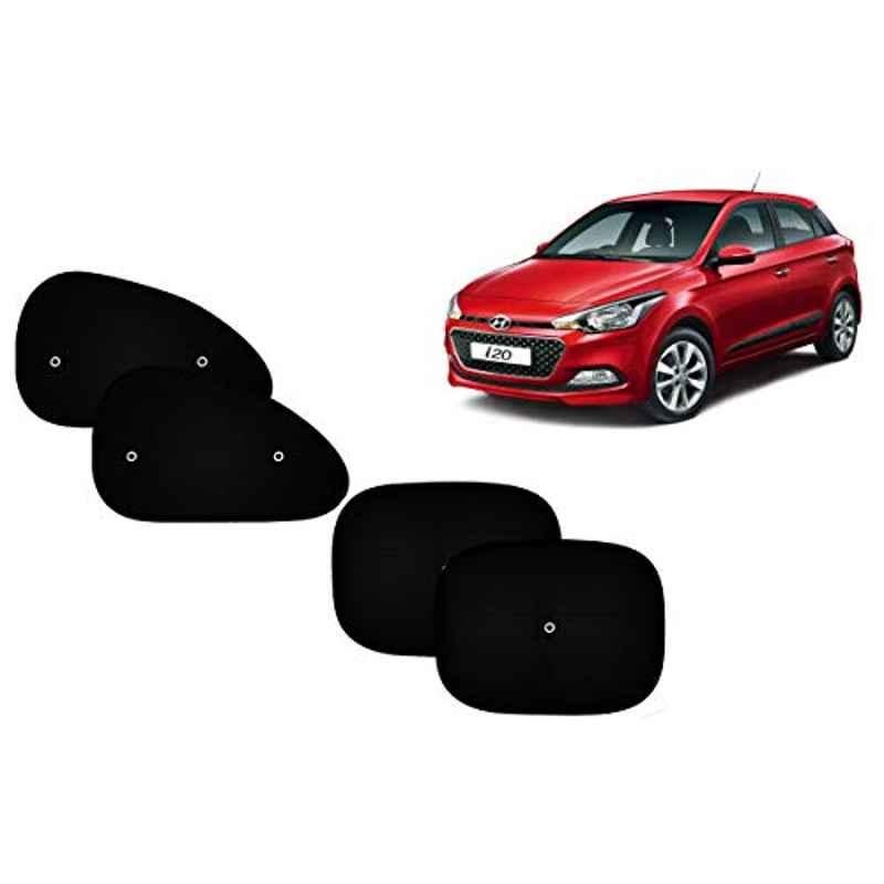 Auto Pearl 4 Pcs PVC & Mesh Black Window Side Sun Shade Set for Hyundai i20 Elite