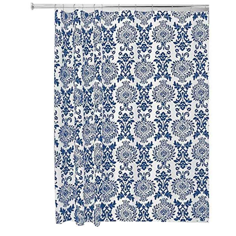 iDesign 72x72 inch Polyester Damask Pattern Shower Curtain