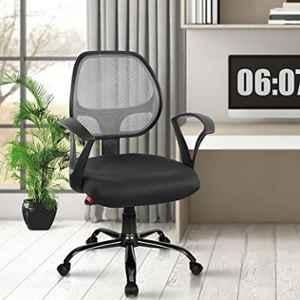 Rose Hippo Mesh Grey Medium Back Revolving Ergonomic Office Chair