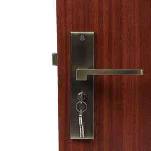 Handle Waala LB-306 8 inch 60mm Stainless Steel Antique Brass Finish One Side Key Heavy Duty Mortise Door Lock Set