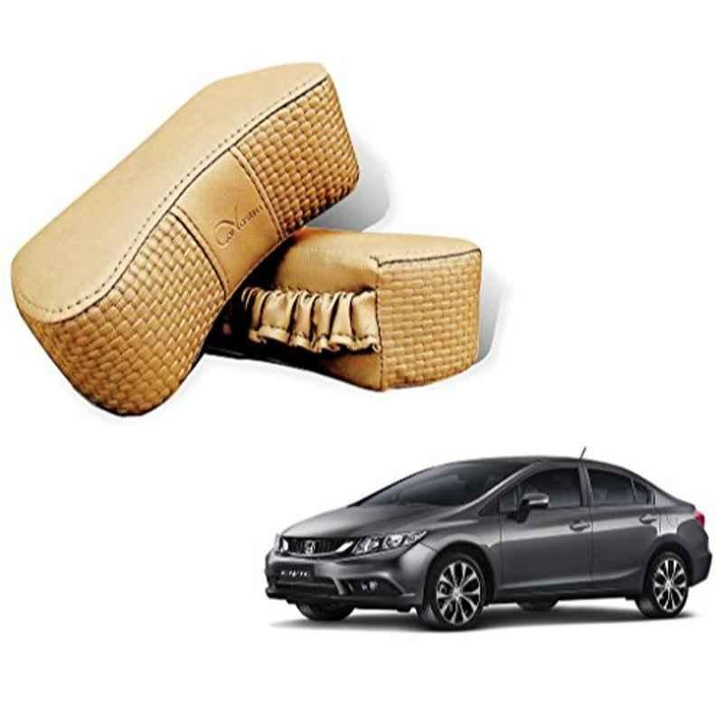 Kozdiko 2 Pcs Memory Foam Beige Neck Rest Cushion Pillow Set for Honda Civic, Koz-5171