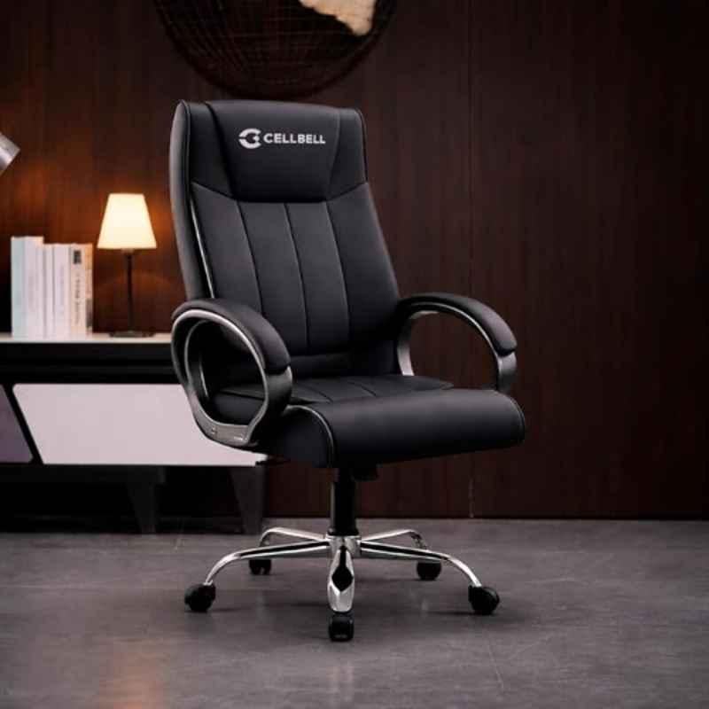 Cellbell BossPro Leatherette High Back Black Ergonomic Chair, CBHKFOC14486