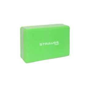 Strauss 9x6x3 inch Green Dual Colour Yoga Block, ST-1427