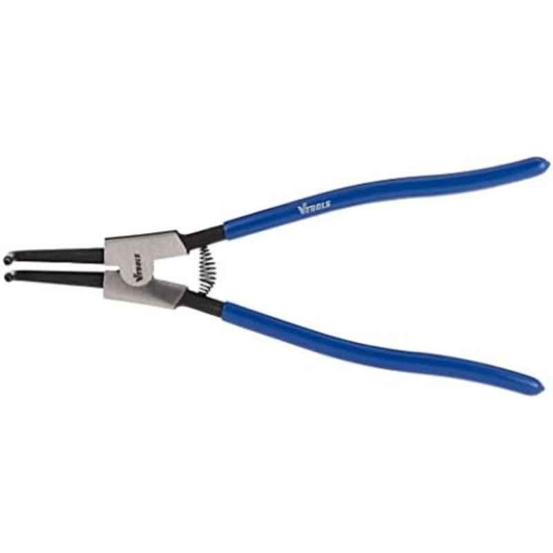 VTOOLS 13 inch Carbon Steel Black & Blue External Circlip Plier with Bent Tips, VT2158