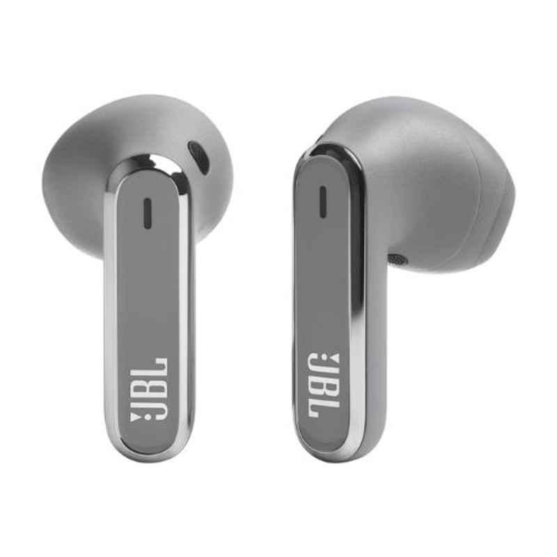 JBL Live Flex Silver Bluetooth 5.3 True Wireless Noise Cancelling Earbuds