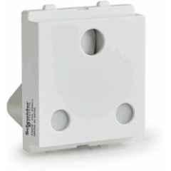 Schneider Electric Opale 20A 2 Module White Socket with Shutter, X2206WH (Pack of 10)