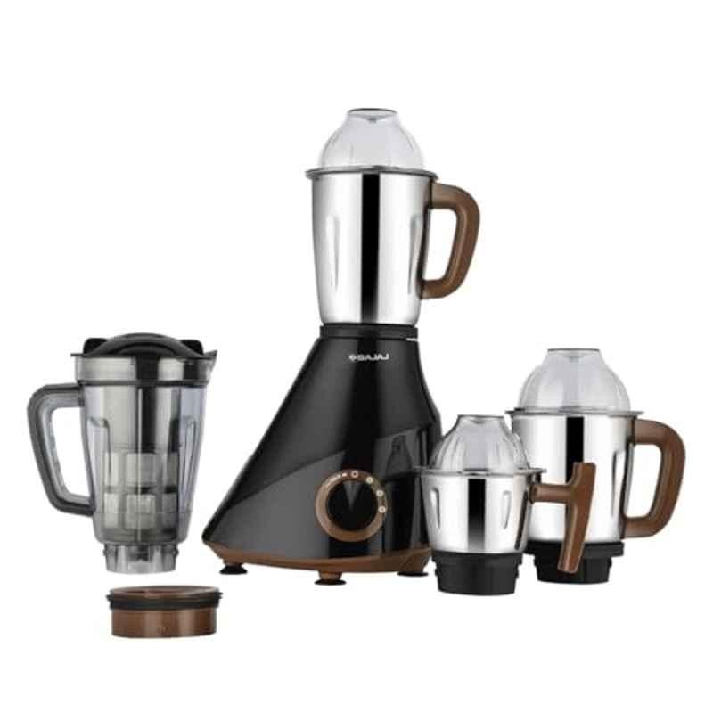 Bajaj Armor QuadraMax 1000W Belgian Chocolate Mixer Grinder with 4 Jars & 2 Years Warranty, 410635