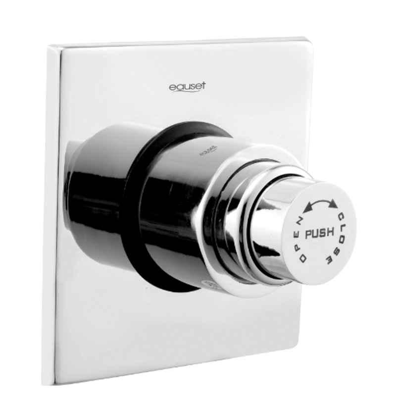 Eauset Allied 32mm Brass Chrome Finish Double Flow Water Divertor Concealed Flush Valve with Square Flange, CCD284