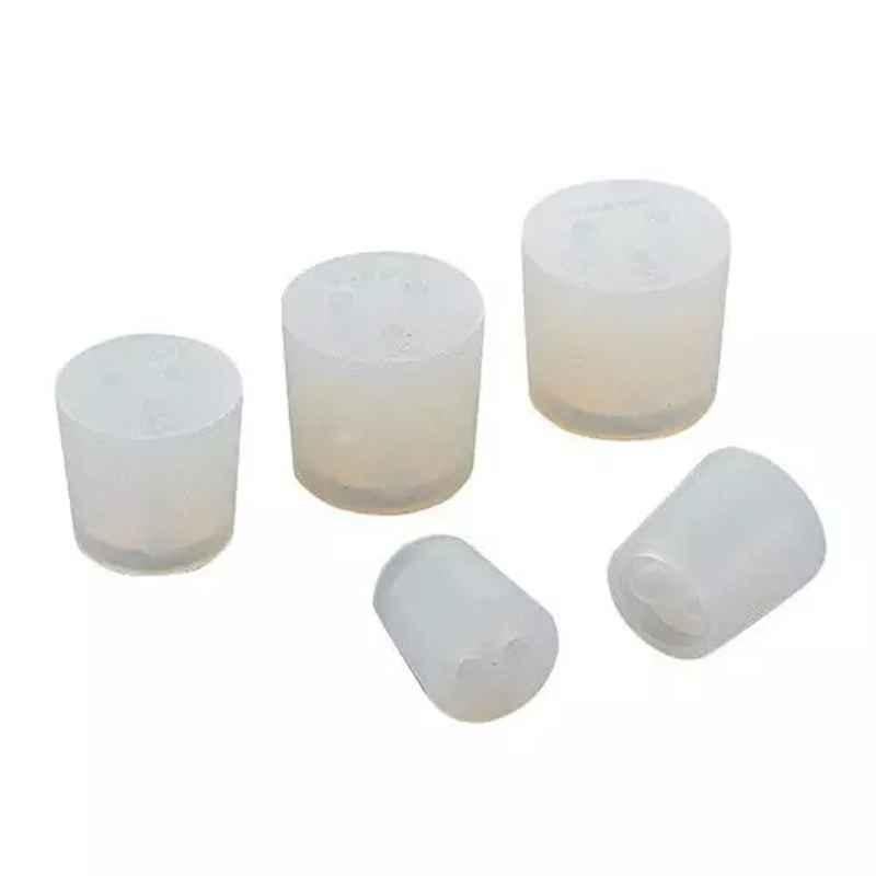 Lab Plus Silicone Plug with Hole Height 38 mm, LP-7948