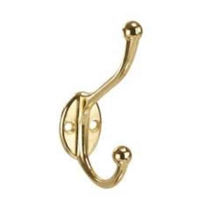 Robustline Gold Plated Hat & Coat Hook with Round Base (Pack of 3)