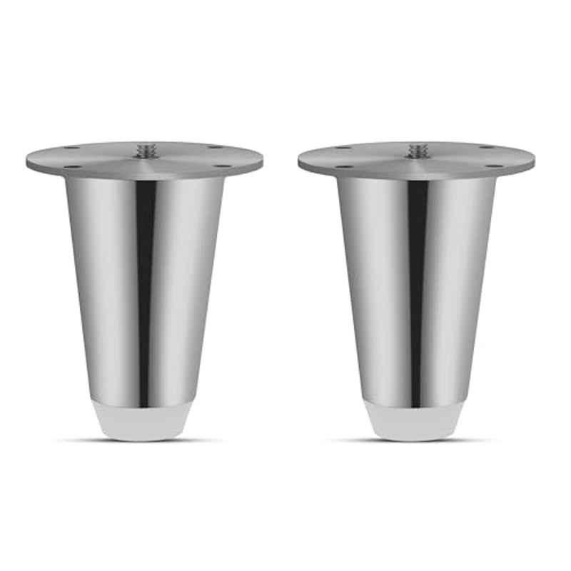 Plantex Heavy Duty Round Sofa Legs 3 inch /Furniture Accessories/Sofa Leg Set of 2 Pcs Chrome