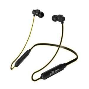 Ptron Lite Black & Yellow Bluetooth Wireless Earphones