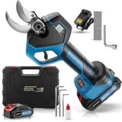Tomahawk 42mm Cordless Pruning Shear with Brushless Motor, 2x1.5Ah Batteries & Charger for Garden, TCPR-B42