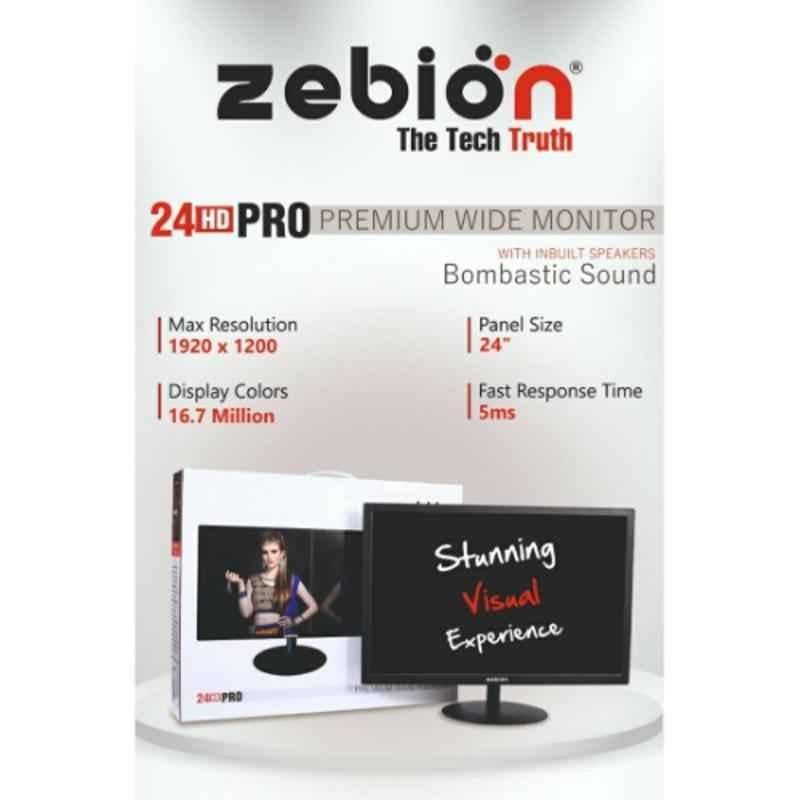 Zebion 24 inch 1920X1200 HD Pro Led Monitor with 1 Year Warrenty