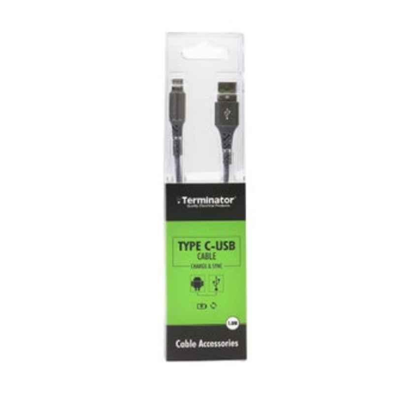 Terminator 1m Type C USB Cable with Light Indicator, TUC01