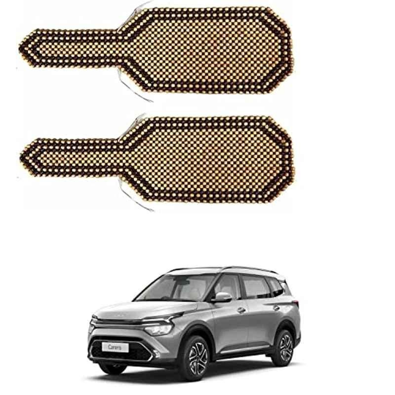 Kozdiko 2 Pcs Wooden Bead Acupressure Design Seat Cover Set for Kia Carens