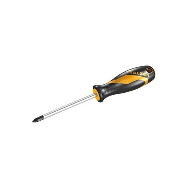 Tolsen 150mm Black, Yellow & Silver Gripro Series Screwdriver, 20008