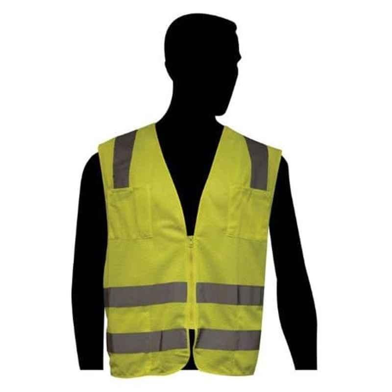 Workland Large Yellow Fabric Vest With 2 Reflectives, MDQ