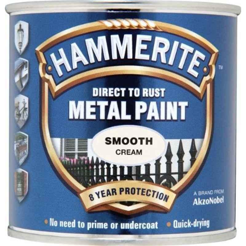 Hammerite 250ml Cream Glossy Metal Paint, 5122058
