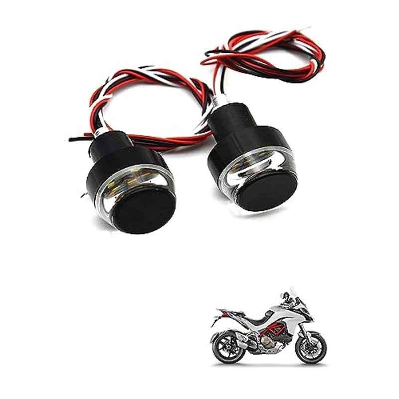 Kozdiko 2 Pcs Dual Colour Motorcycle LED Indicator Turn Signal Handle Bar Light Set for Ducati Multistrada