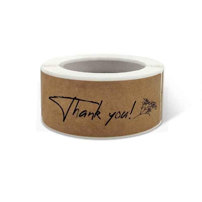 Rubik 1000 Stickers Neon Red Thank You Smiley Emoji Labels Sticker Roll (Pack of 2)