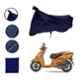 Riderscart Polyester Blue Waterproof Two Wheeler Body Cover with Storage Bag for TVS Wego Disc