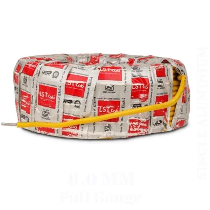 Elson 8 Sqmm Single Core Yellow Aluminium Cable with Weather Resistant, Length: 91 m-picture-13