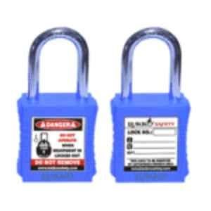 Lukko Safety 38mm Metal Shackle Blue Safety Lockout Padlockwith 2 Alike Keys, LS-LC35