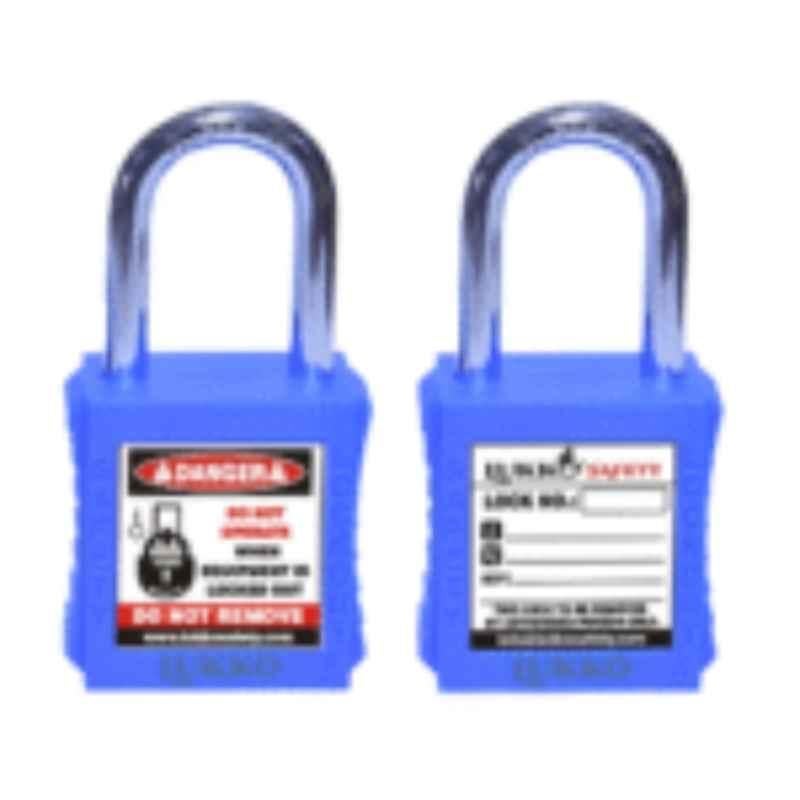 Lukko Safety 38mm Metal Shackle Blue Safety Lockout Padlockwith 2 Alike Keys, LS-LC35