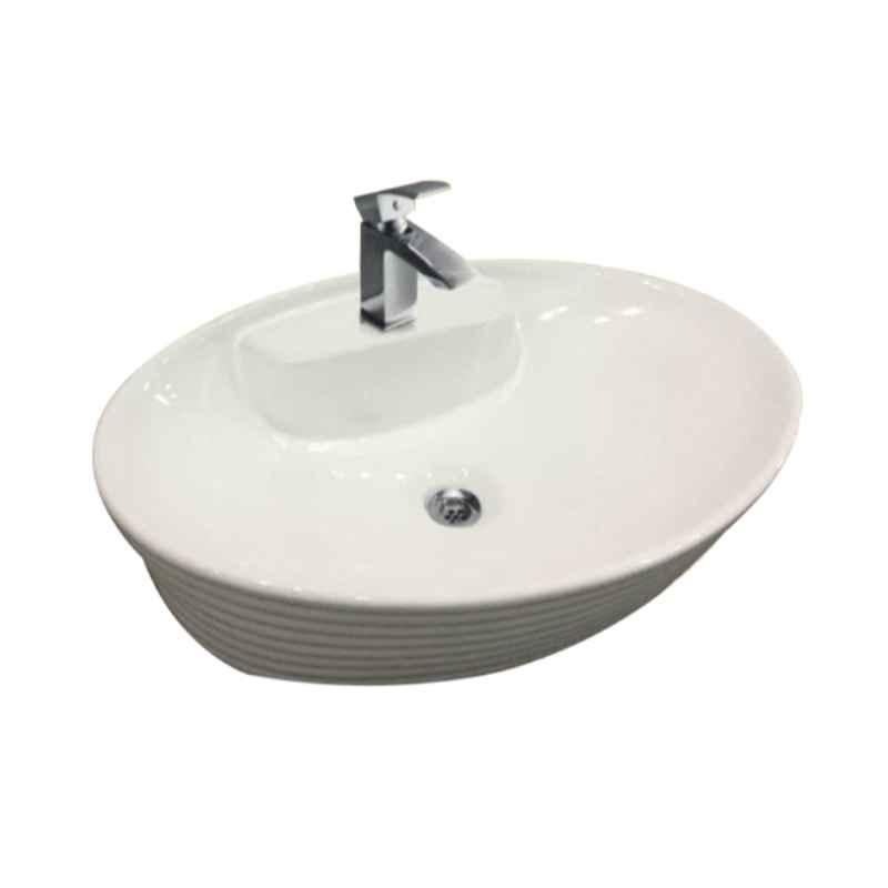 Mozio Jasper 590x410x140mm Ceramic Wash Basin, MZ159