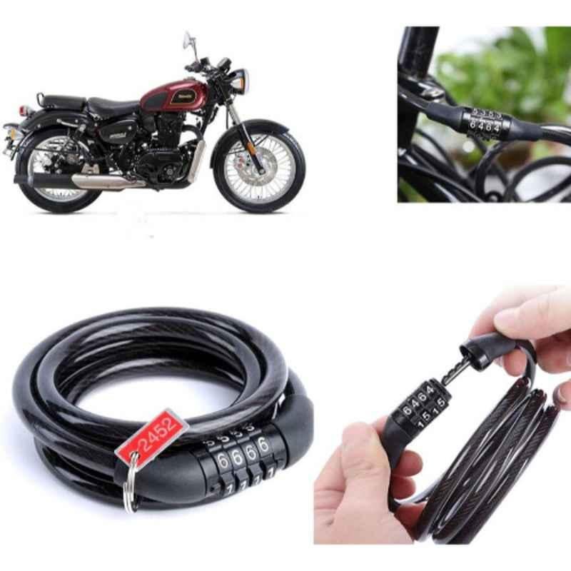 Auto Pearl PVC & Plastic Black Combination Cable Lock for Imperiale 400, 510