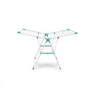 ProHome 27kg Steel Green 1 Tier Floor Cloth Dryer Stand with Shoe Stand, PROHOME-CD-003
