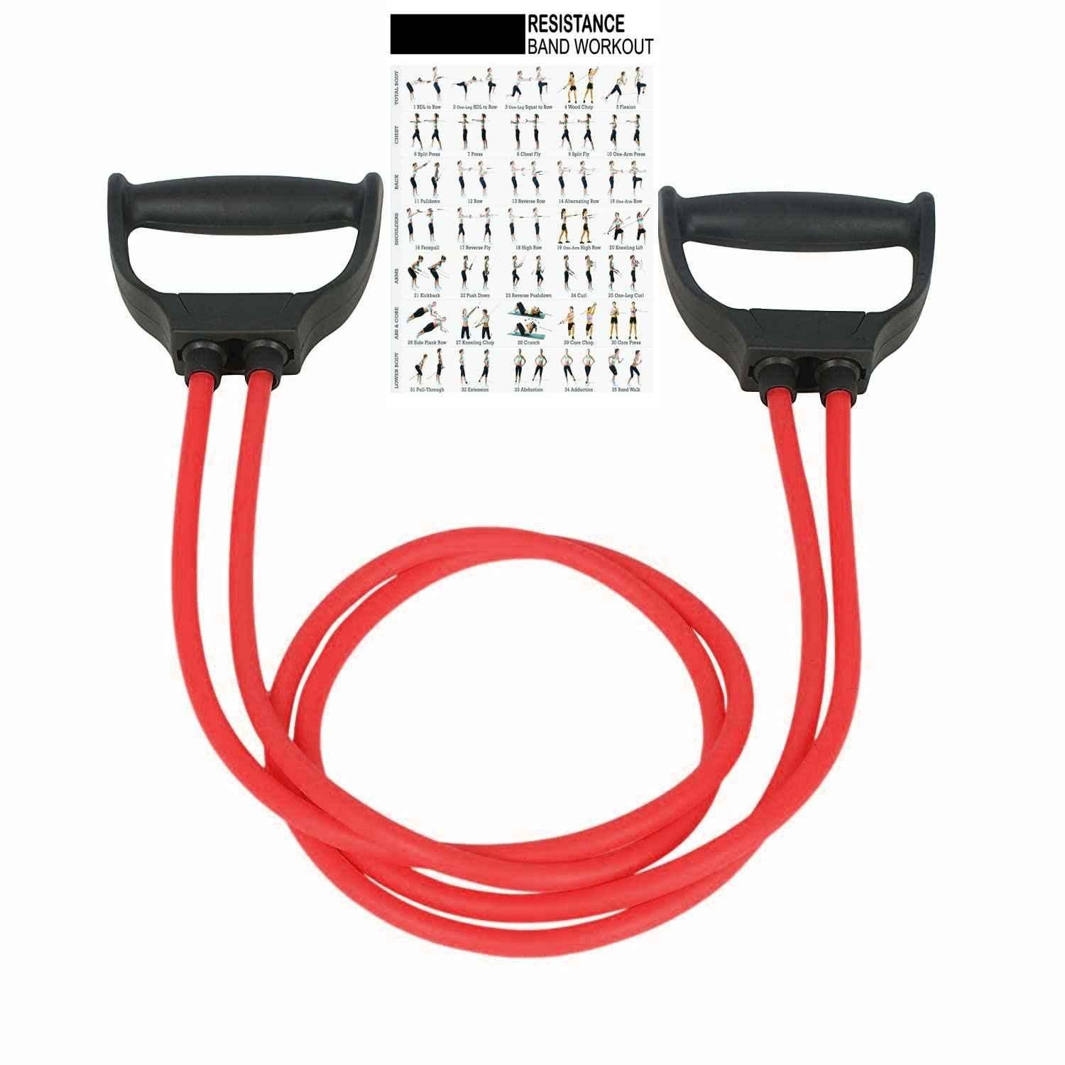 Buy DEE Sons Double Tube Pull Rope Elastic Rubber Exercise Band for