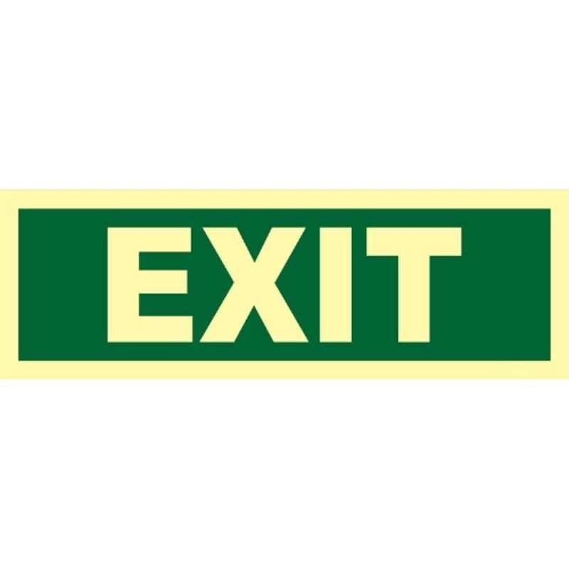 Telly Safety 4x12 inch Vinyl Exit Safety Sign Direction Board