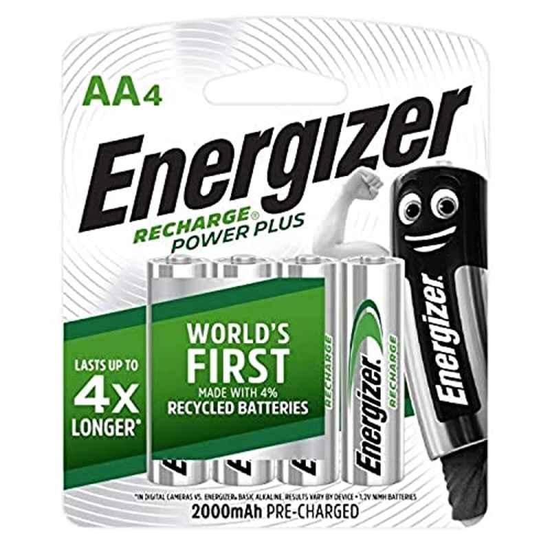 Energizer 2000mAh AA Universal Rechargeable Battery, NH15PPRP4 (Pack of 4)