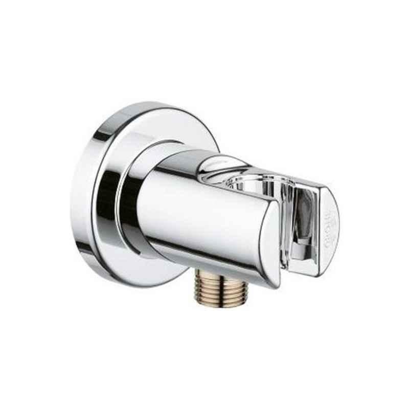 Grohe Chrome Silver Shower Outlet Elbow with Holder, 28628000