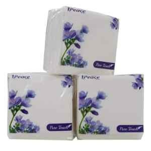 Peace 100 Pulls 1 Ply 30x30cm Pure Touch Napkin Virgin Tissues (Pack of 4)