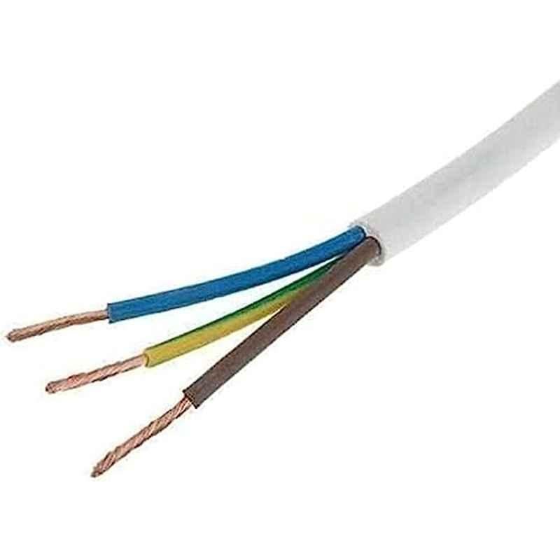 2.5mmx10m 3 Core Copper White Extension Wire