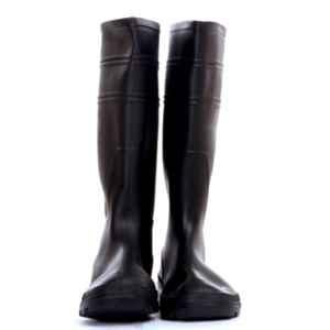 Darit ES-15-9 Leather Steel Toe Black Unisex Safety Gumboot, Size: 9