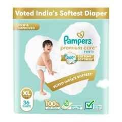 Pampers 36 Pcs Premium Care Cottony Softness Baby Diaper Packet, Size: Extra Large