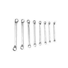 Eastman 8 Pcs Chrome Vanadium Steel Chrome Plated Silver Ring Spanner, KIT-E2007-08
