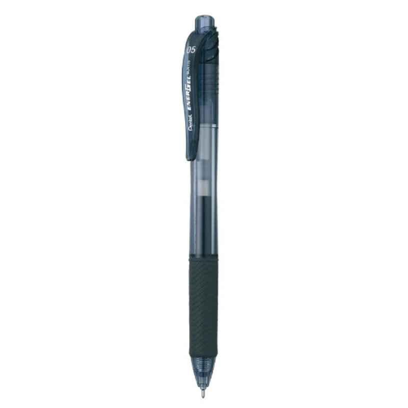 Pentel Energel-X 0.5mm Black Needle Tip Retractable Pen, PE-BLN105-AH (Pack of 12)