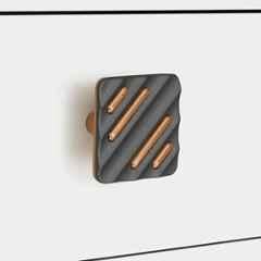 Plantex Knobs for Drawers/Drawer Knobs for Cabinets/Pull-Push Knobs for Kitchen/Bedroom Drawer SH-434, Rose Gold & Grey