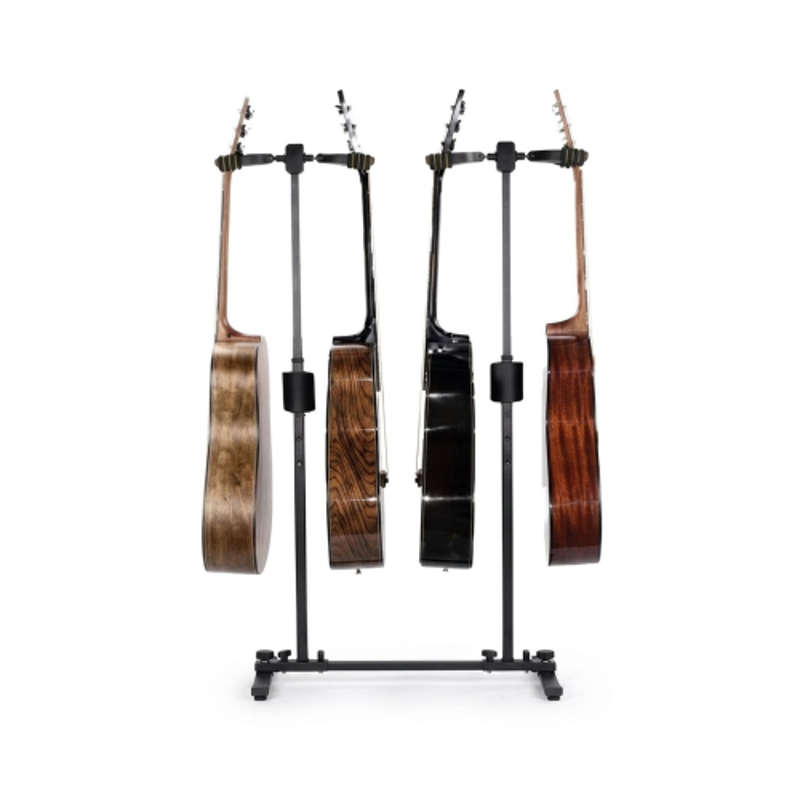 Techno Iron & Sponge Matte Finish Floor Mount 4 Guitar Floor Stand for Acoustic Guitar, RJGUDS-18