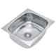 Zesta 18x16x8 inch Stainless Steel Chrome Finish Silver Single Bowl Vessel Kitchen Sink