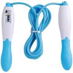 GLS Rafter 30cm Plastic White & Blue Skipping Rope with Adjustable Handle