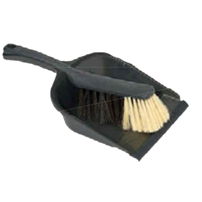 Coronet 22cm Plastic Black Elegance Dust Pan & Brush Set, 456365