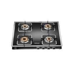 Hindware Dario Plus 4B Glass Top Cooktop with 4 Brass Burner & Manual Ignition, CT 100221