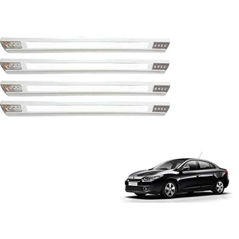 Kozdiko 4 Pcs Designer White Dotted Bumper Protector Set for Renault Fluence