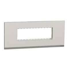 Schneider Electric Unica Pure 6 Module Aluminium Alloy Pewter Grey Cover Plate, UNPCP6M_ML